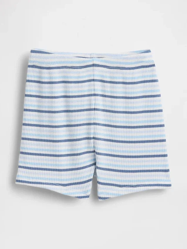 Baby First Favorites Tinyrib Stripe Pull-On Shorts