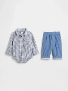 Baby Flannel & Corduroy Outfit Set
