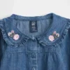 Baby Floral Denim Outfit Set