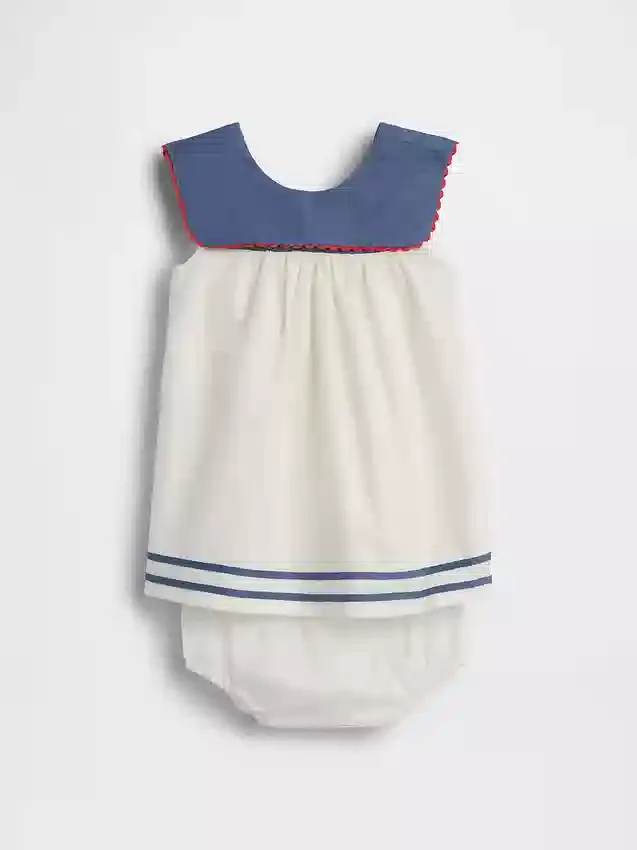 Baby Linen-Cotton Sailor Dress
