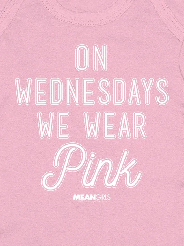 Baby Mean Girls on Wednesdays We Wear Pink Bodysuit