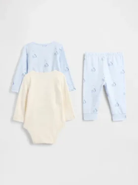 Baby Organic Cotton Bodysuit Outfit Set (3-Pack)