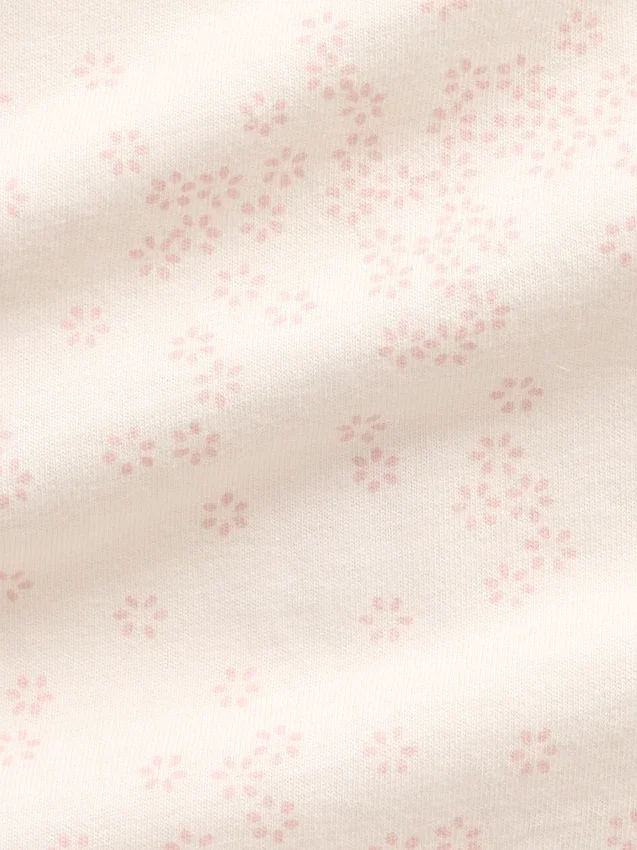 Baby Organic Cotton Floral Footed One-Piece