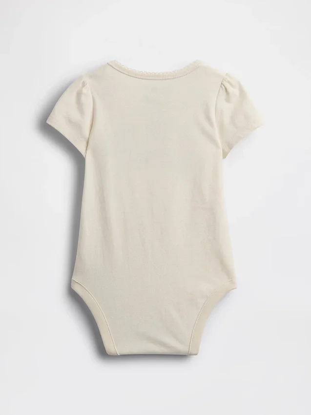 Baby Organic Cotton Floral Logo Bodysuit