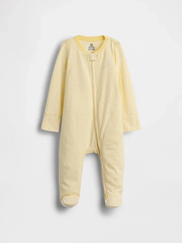 Baby Organic Cotton Footed Zip One-Piece