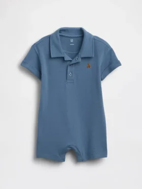 Baby Pique Polo Shorty One-Piece