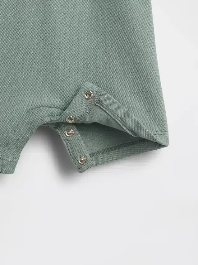 Baby Pique Polo Shorty One-Piece