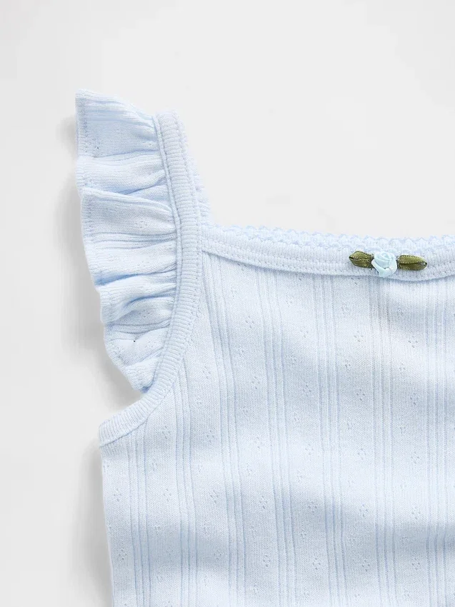 Baby Pointelle Rib Tank Bodysuit