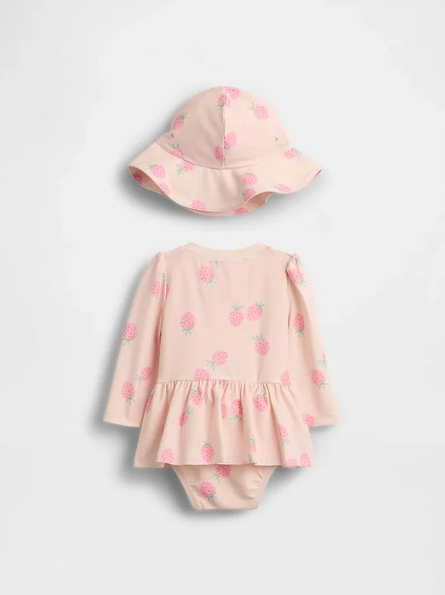 Baby Strawberry Rash Guard Swim Set