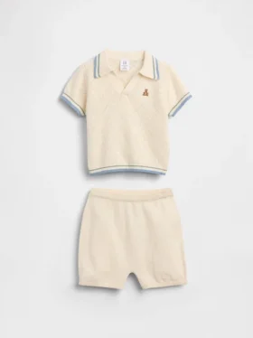 Baby Sweater Polo Outfit Set