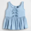 Baby & Toddler Bow Denim Tank Top
