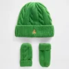 Baby & Toddler Cashsoft Cable-Knit Beanie & Mittens Set