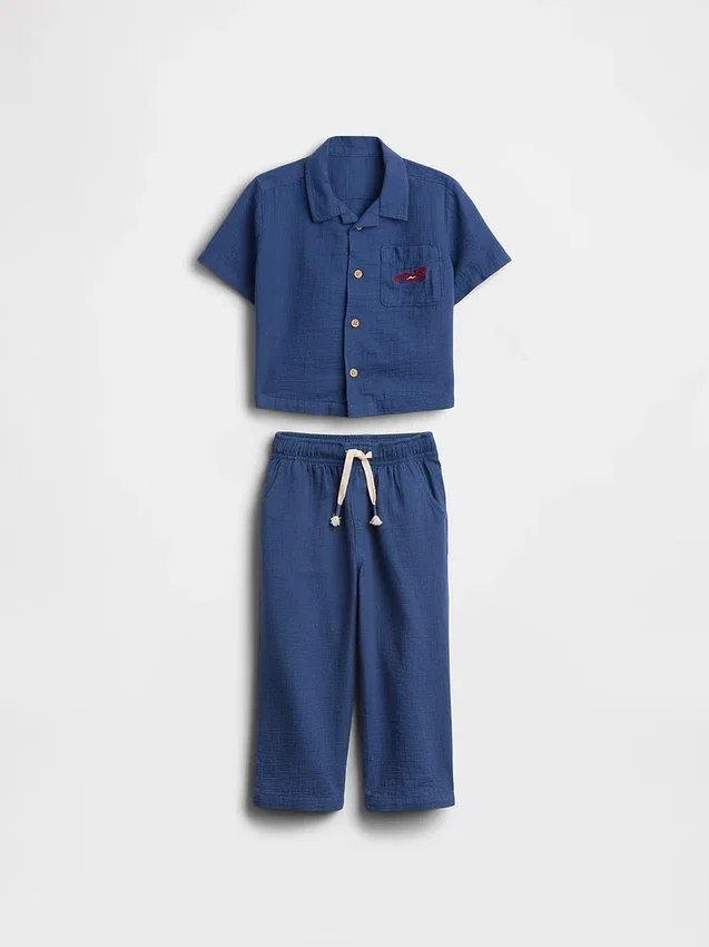 Baby & Toddler Cotton Gauze Outfit Set