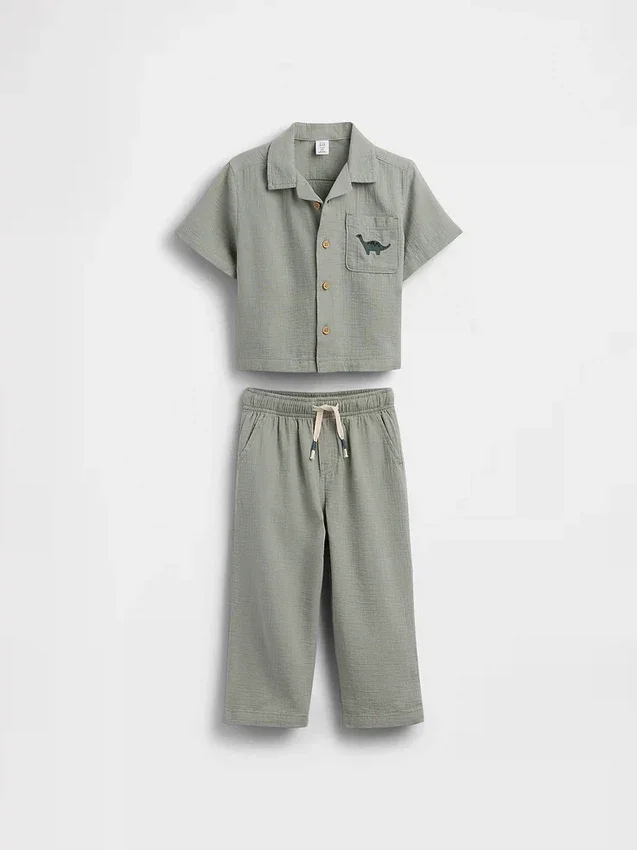 Baby & Toddler Cotton Gauze Outfit Set