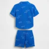Baby & Toddler Cotton Gauze Polo Outfit Set