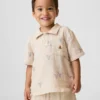 Baby & Toddler Cotton Gauze Print Polo Shirt