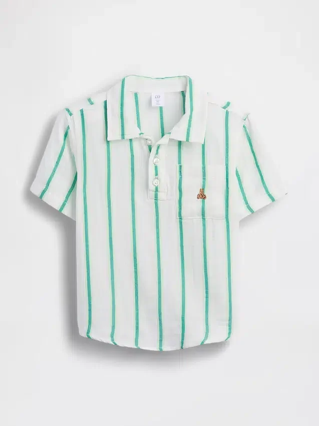 Baby & Toddler Cotton Gauze Print Polo Shirt