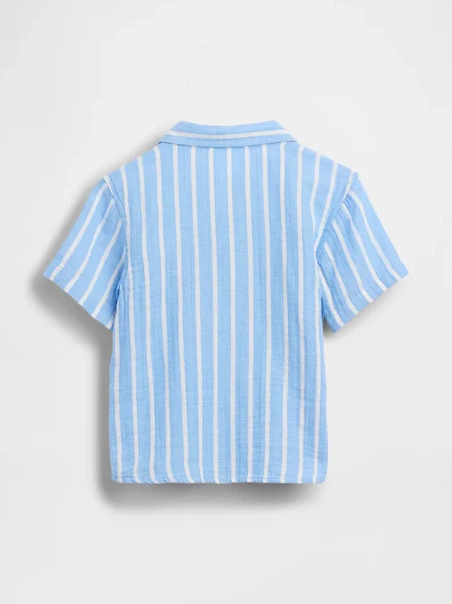 Baby & Toddler Cotton Gauze Print Polo Shirt