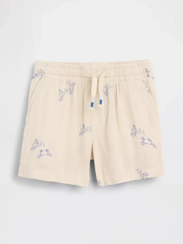 Baby & Toddler Cotton Gauze Print Pull-On Shorts