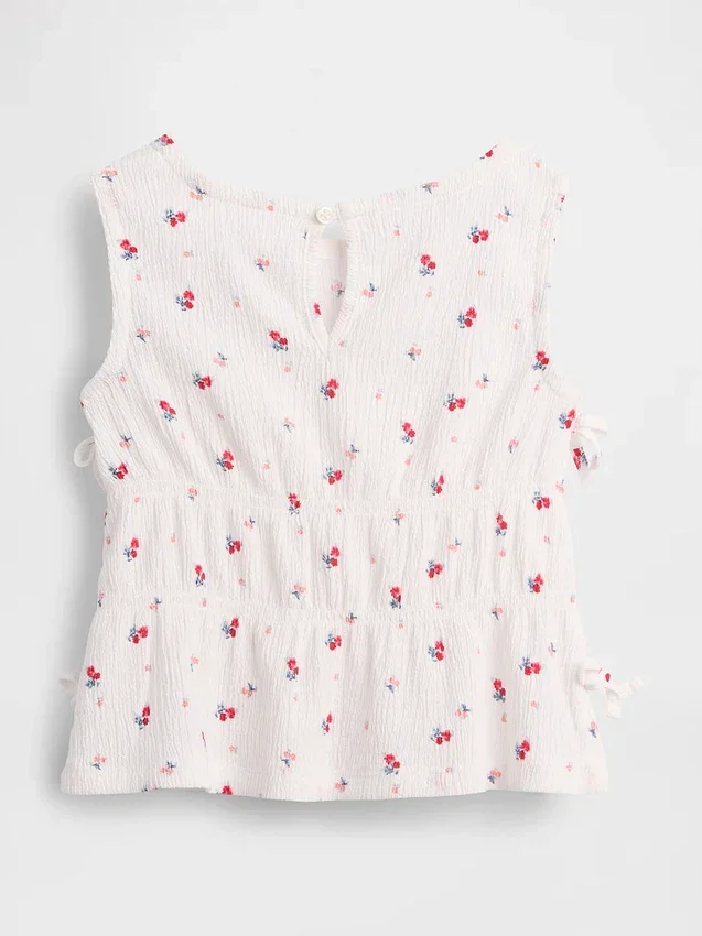 Baby & Toddler Crinkle Knit Bow Top