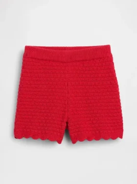 Baby & Toddler Crochet Scalloped Pull-On Shorts