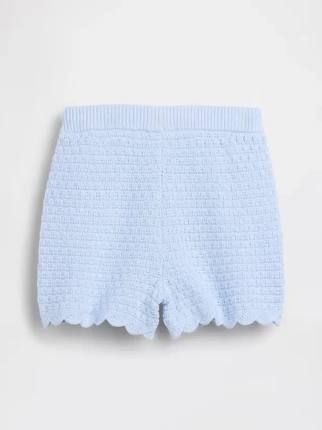 Baby & Toddler Crochet Scalloped Pull-On Shorts