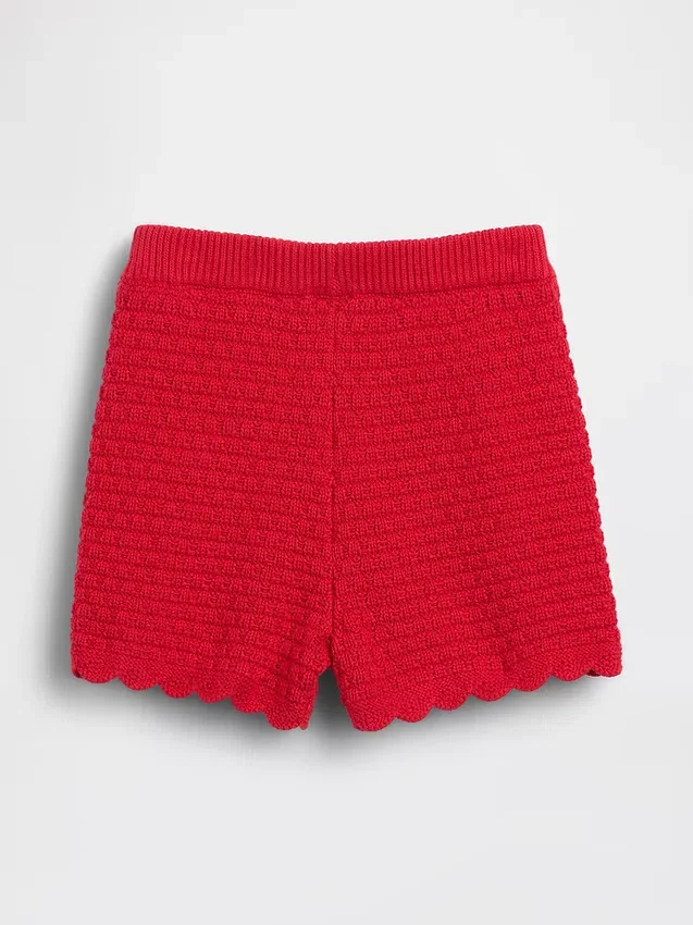 Baby & Toddler Crochet Scalloped Pull-On Shorts