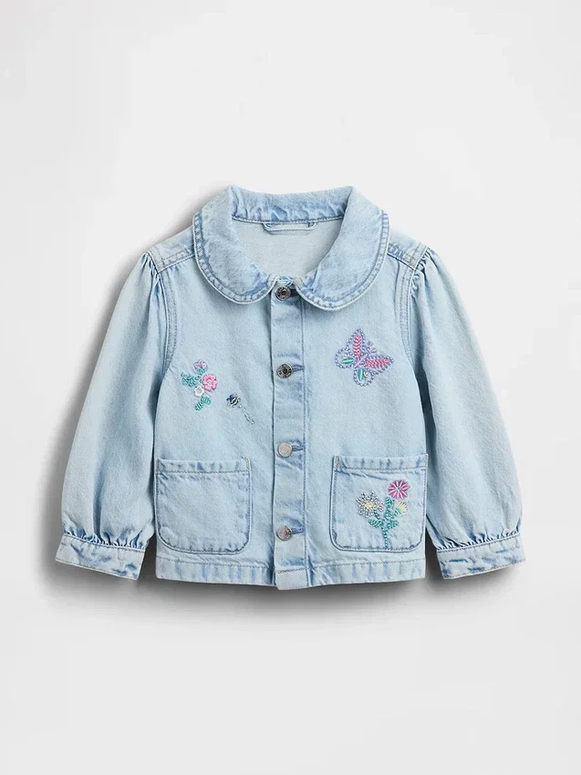 Baby & Toddler Denim Embroidered Chore Jacket