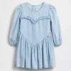 Baby & Toddler Denim Ruffle Heart Dress