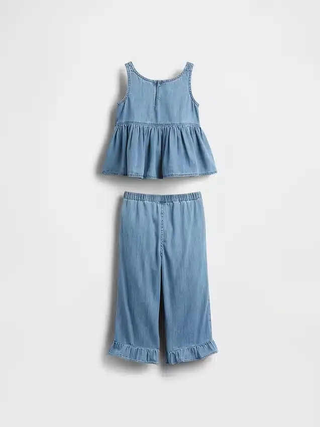 Baby & Toddler Denim Ruffle Outfit Set