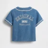 Baby & Toddler Denim Varsity Logo Baseball Shirt