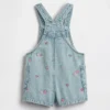 Baby & Toddler Embroidered Denim Shortalls