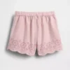 Baby & Toddler Eyelet Hem Pull-On Shorts