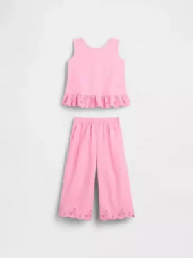 Baby & Toddler Eyelet Ruffle Outfit Set