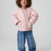 Baby & Toddler Floral Embroidered Quilted Jacket