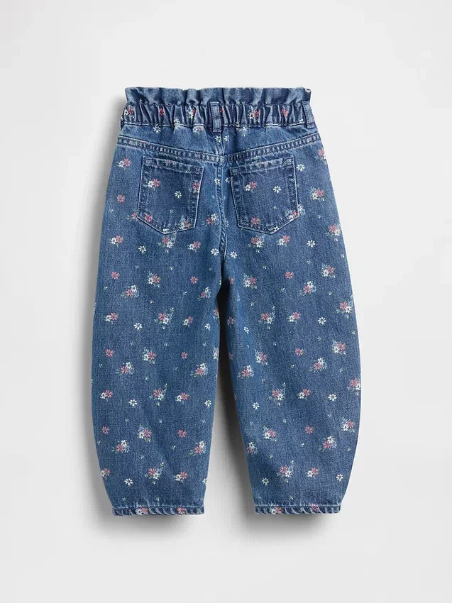Baby & Toddler Floral Horseshoe Jeans