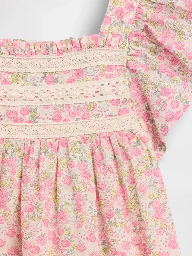Baby & Toddler Flutter-Sleeve Floral Dress
