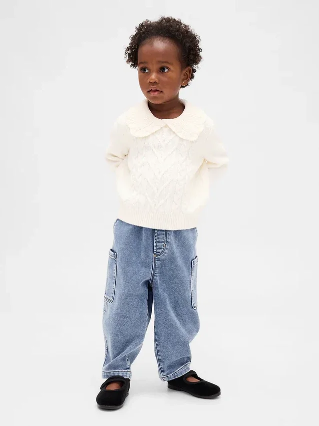 Baby & Toddler Knit Barrel Jeans