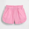 Baby & Toddler Linen-Cotton Ruffle Dolphin Shorts
