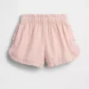 Baby & Toddler Linen-Cotton Ruffle Dolphin Shorts