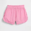 Baby & Toddler Linen-Cotton Ruffle Dolphin Shorts