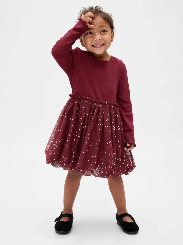 Baby & Toddler Mixed Media Bubble Dress