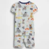 Baby & Toddler Organic Brushed Cotton Beach Dogs Pj Short Set