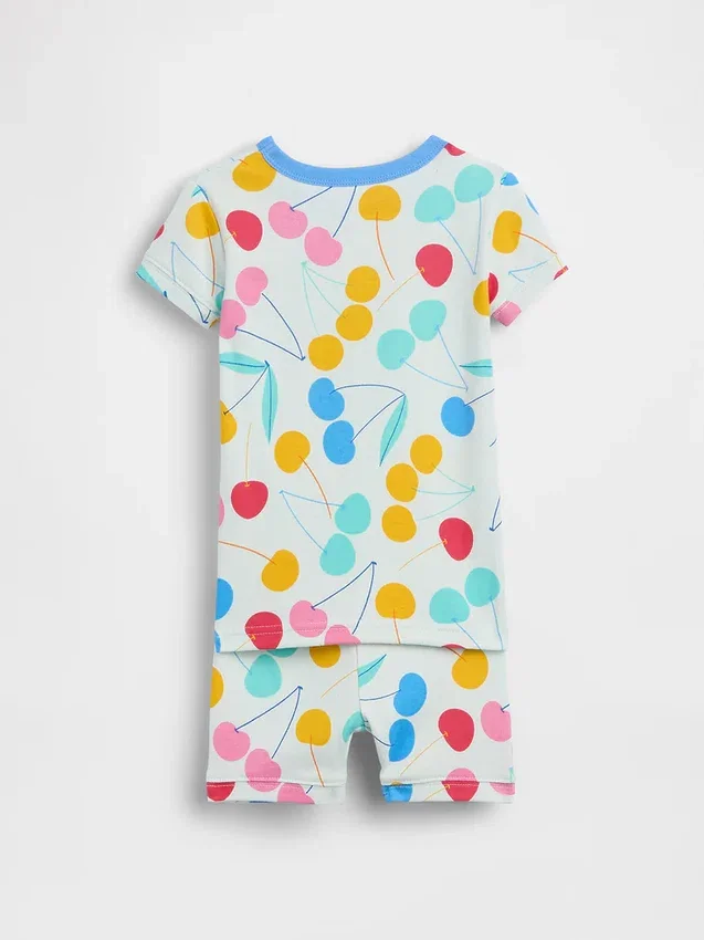 Baby & Toddler Organic Brushed Cotton Cherry Pj Short Set