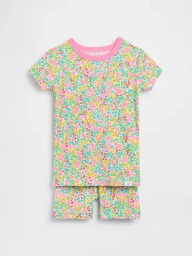 Baby & Toddler Organic Brushed Cotton Floral Pj Short Set