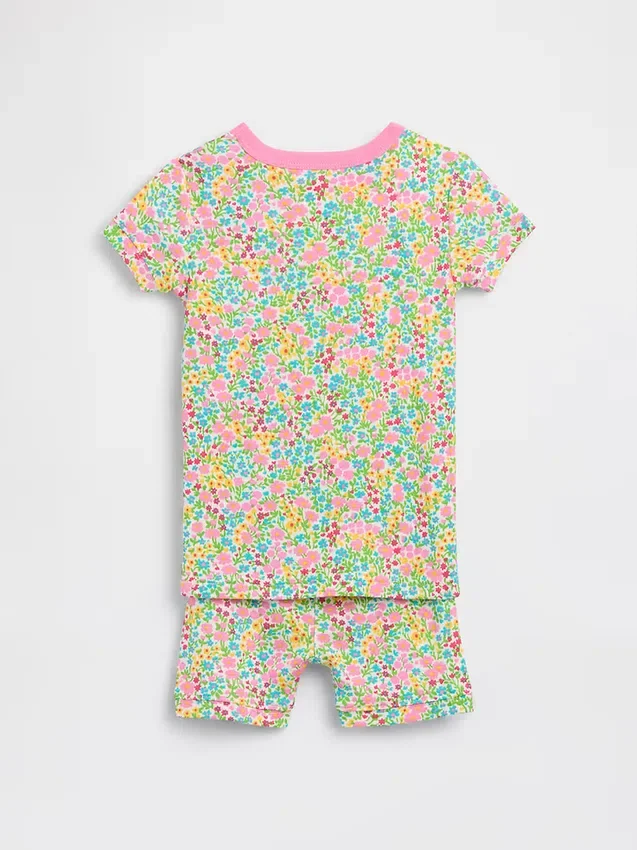Baby & Toddler Organic Brushed Cotton Floral Pj Short Set