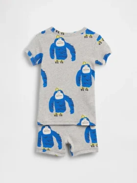 Baby & Toddler Organic Brushed Cotton Gorilla Pj Short Set