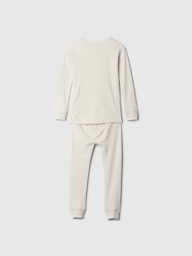 Baby & Toddler Organic Brushed Cotton Henley Pj Set