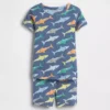 Baby & Toddler Organic Brushed Cotton Shark Pj Short Set
