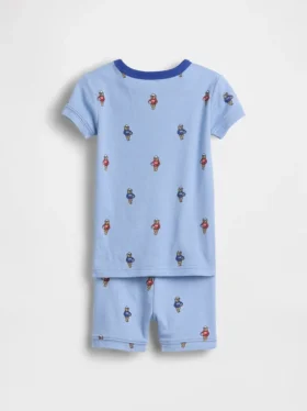 Baby & Toddler Organic Brushed Cotton Soccer Bear Pj Short Set